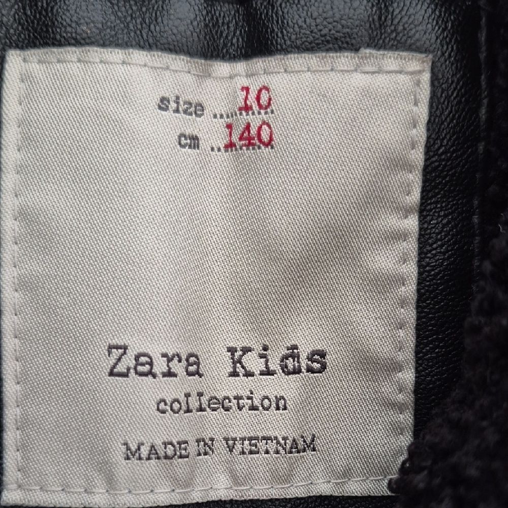 Zara Black Kids Faux Leather with Gray Hat - Picture 2 of 16